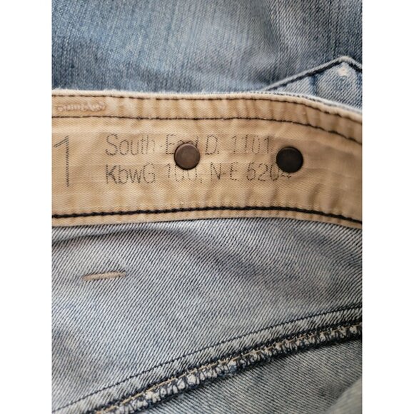 Vintage G-Star Raw 3301 Blue Denim Straight Leg Distressed Jeans Sz 28x32 - Picture 8 of 11